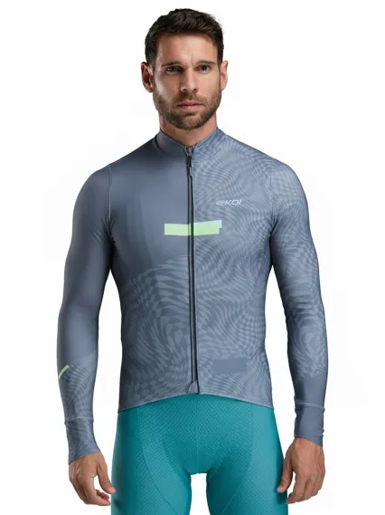 Maillot manches longues EKOI Perf GRAPHIC Gris