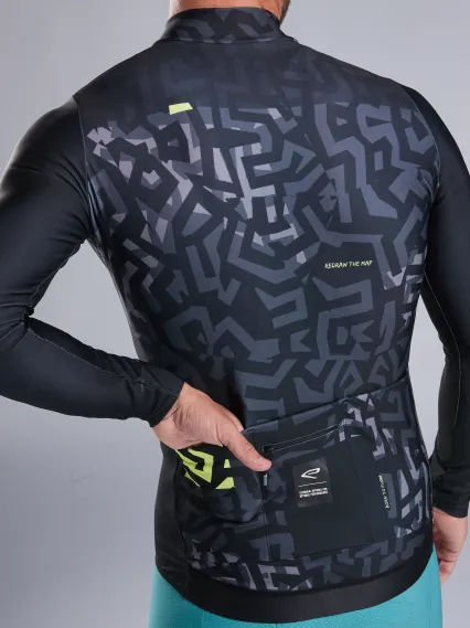 Maillot manches longues EKOI Perf GRAFFITI Noir