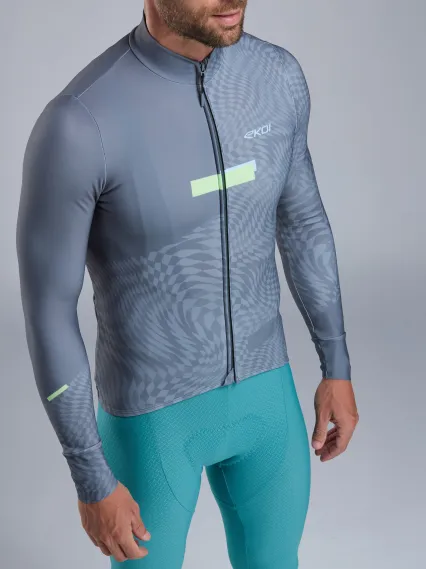 Maillot manches longues EKOI Perf GRAPHIC Gris