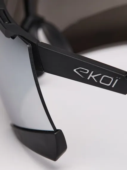 Lunettes EKOI Racing S-AERO Noir Silver ZEISS Super Strong Silver Cat3