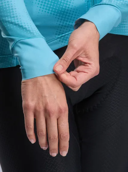 Maillot manches longues femme EKOI Perf TIE & DYE Vert Azur