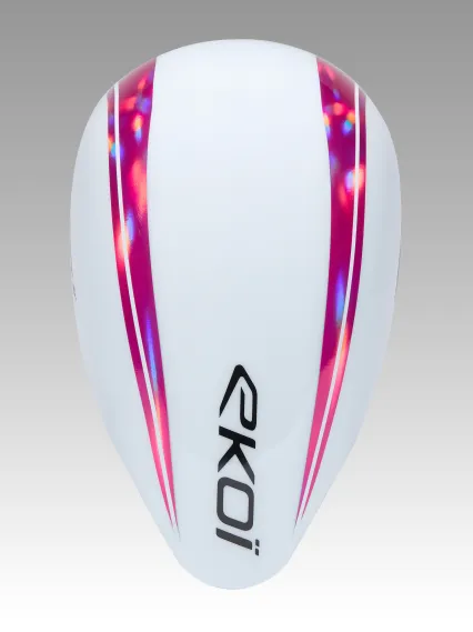 Casque EKOI Racing PURE AERO Mirror Cat2 Blanc Holo Rose