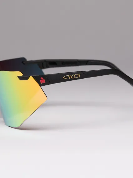 Lunettes EKOI Racing AEROLITE LTD IRONMAN Noir Gold REVO Gold Cat3