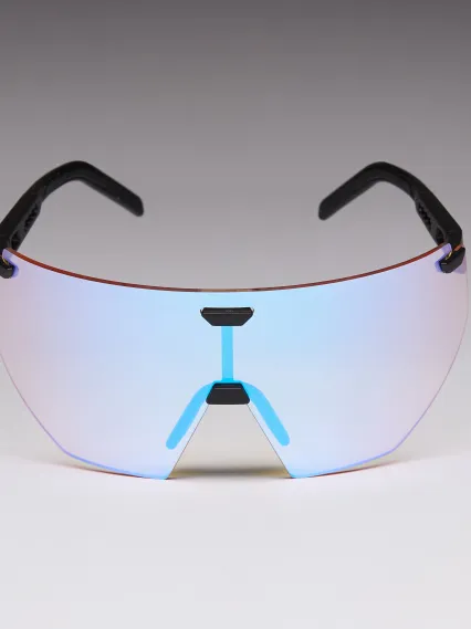 Lunettes EKOI Racing AEROLITE Noir Silver ICE Bleu Cat1