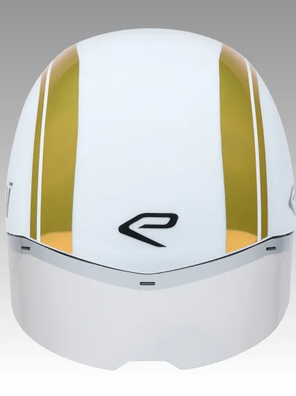 Casque EKOI Racing PURE AERO Mirror Cat2 Blanc Holo Gold