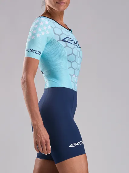 Combinaison triathlon Femme EKOI Racing GRAPHENE Azur