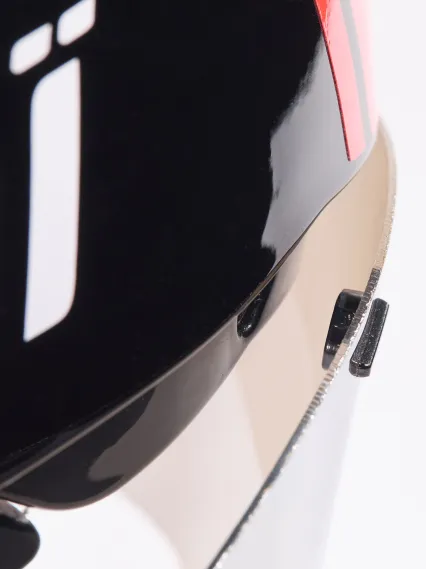 Casque EKOI Racing PURE AERO Mirror Cat2 Noir Holo Rouge