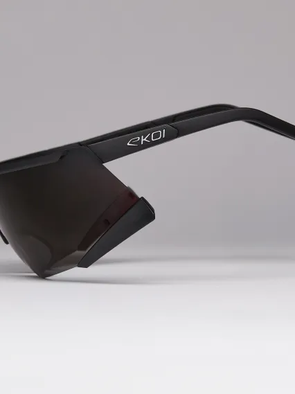 Lunettes EKOI Racing S-AERO Noir Silver ZEISS Black Hole Cat3