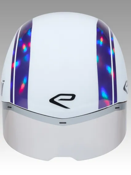 Casque EKOI Racing PURE AERO Mirror Cat2 Blanc Holo Violet