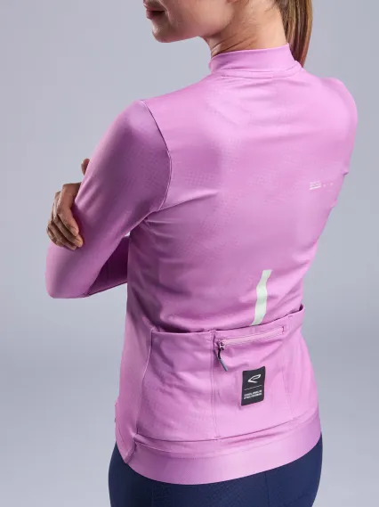 Maillot manches longues femme EKOI Perf TIE & DYE Mauve