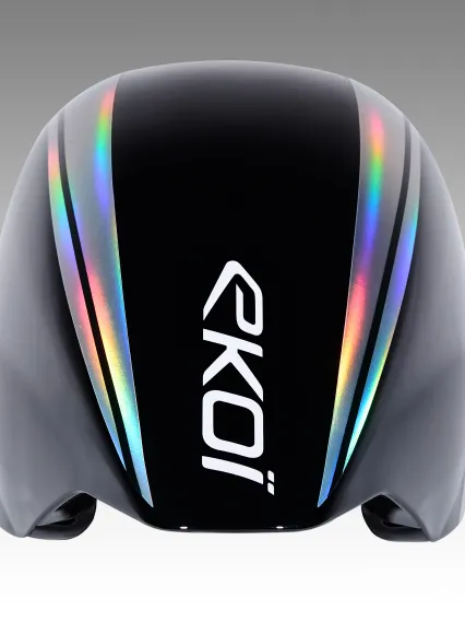 Casque EKOI Racing PURE AERO Mirror Cat2 Noir Holo Silver
