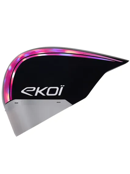 Casque EKOI Racing PURE AERO Mirror Cat2 Noir Holo Rose