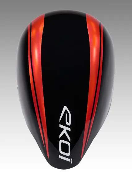 Casque EKOI Racing PURE AERO Mirror Cat2 Noir Holo Rouge