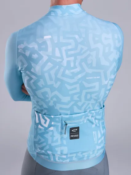 Maillot manches longues EKOI Perf GRAFFITI Ciel