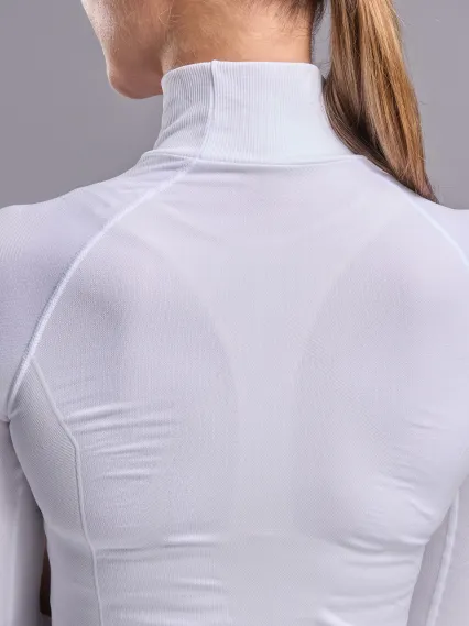 Sous maillot femme hiver EKOI Perf THERMO Col haut Blanc