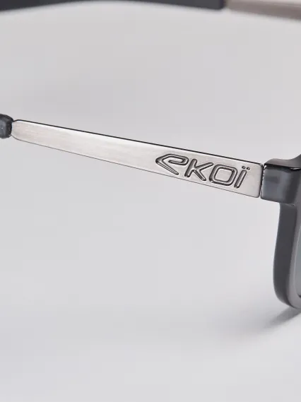 Lunettes EKOI Racing LIFESTYLE RONDES Noir brillant Polarisé