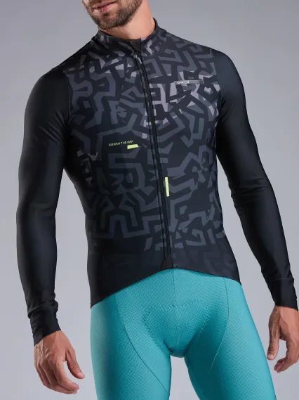 Maillot manches longues EKOI Perf GRAFFITI Noir