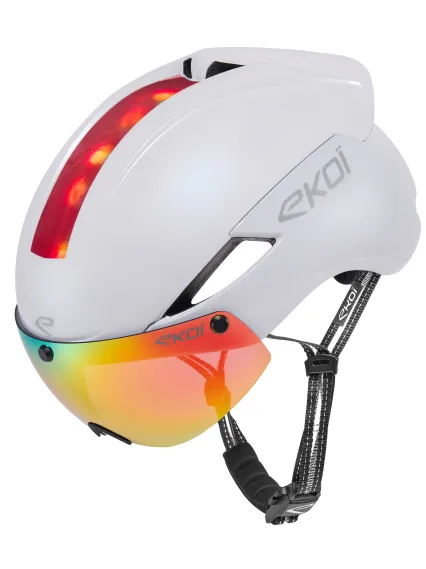 Casque EKOI Perf AERO16 Blanc LTD Holo Rouge