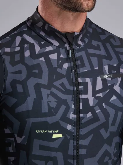 Maillot manches longues EKOI Perf GRAFFITI Noir
