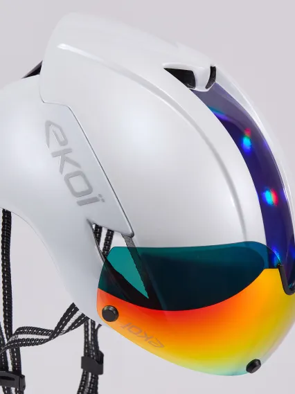 Casque EKOI Perf AERO16 Blanc LTD Holo Violet