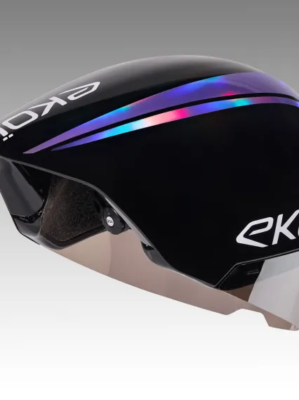 Casque EKOI Racing PURE AERO Mirror Cat2 Noir Holo Violet