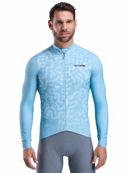 Maillot manches longues EKOI Perf GRAFFITI Ciel