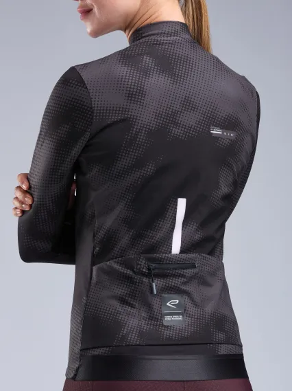 Maillot manches longues femme EKOI Perf TIE & DYE Noir