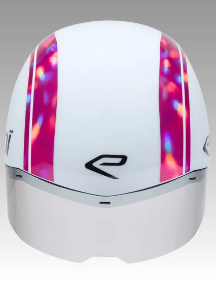 Casque EKOI Racing PURE AERO Mirror Cat2 Blanc Holo Rose