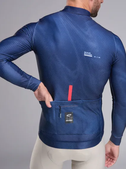 Maillot manches longues EKOI Perf TIE & DYE Marine