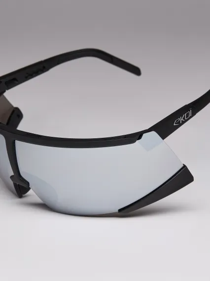 Lunettes EKOI Racing S-AERO Noir Silver ZEISS Super Strong Silver Cat3