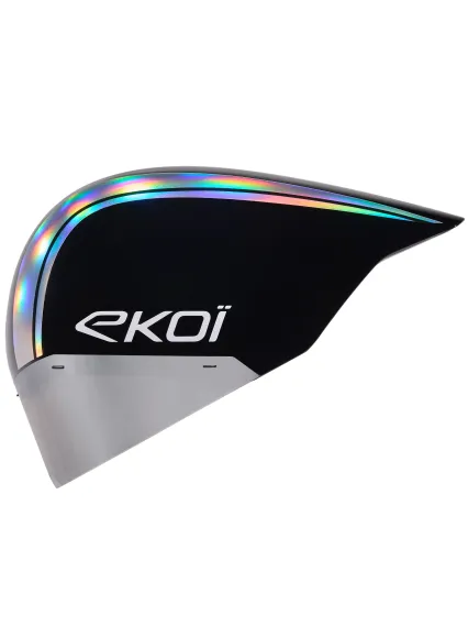 Casque EKOI Racing PURE AERO Mirror Cat2 Noir Holo Silver