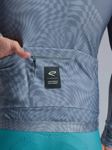 Maillot manches longues EKOI Perf GRAPHIC Gris