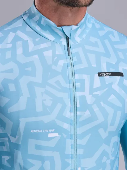 Maillot manches longues EKOI Perf GRAFFITI Ciel