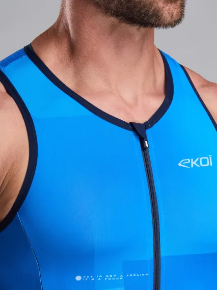 Combinaison triathlon EKOI Perf SLEEVELESS Bleu