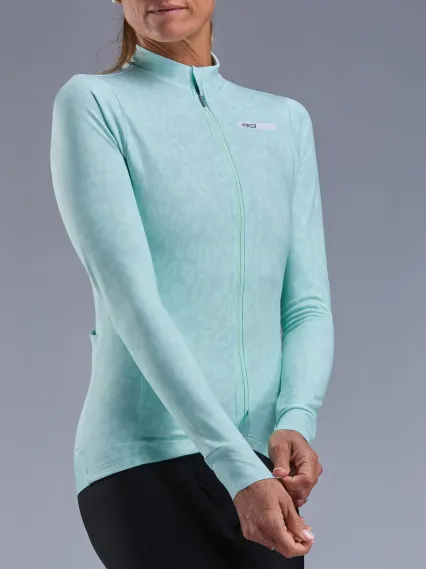 Maillot manches longues femme EKOI Perf LEO Sauge
