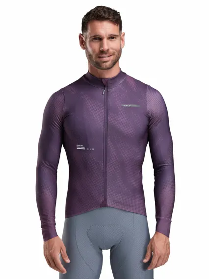 Maillot manches longues EKOI Perf TIE & DYE Prune