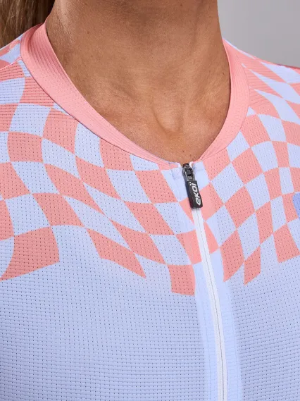 Maillot femme EKOI Perf CHECKS Bleu