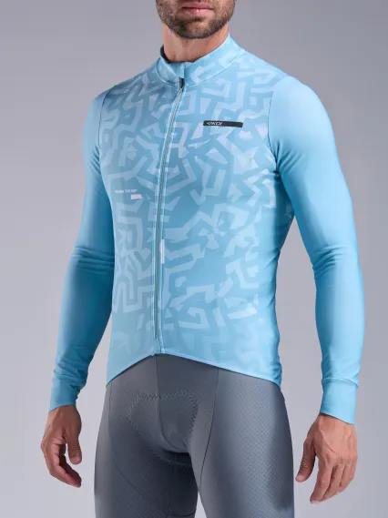 Maillot manches longues EKOI Perf GRAFFITI Ciel