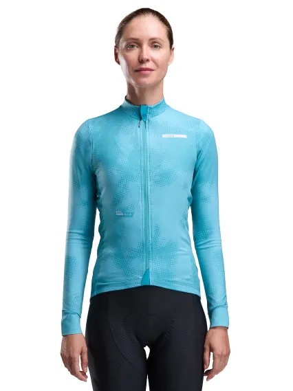 Maillot manches longues femme EKOI Perf TIE & DYE Vert Azur