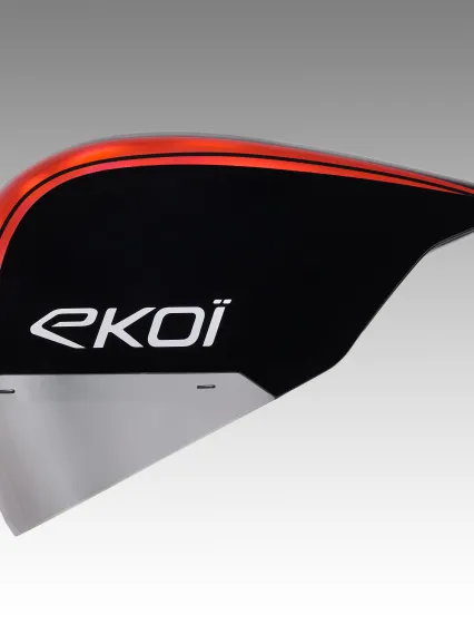 Casque EKOI Racing PURE AERO Mirror Cat2 Noir Holo Rouge