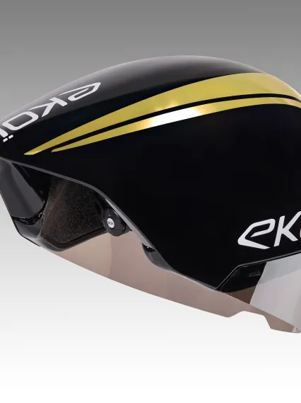 Casque EKOI Racing PURE AERO Mirror Cat2 Noir Holo Gold