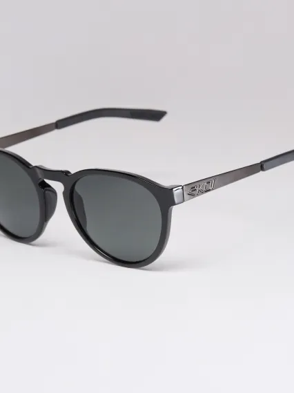 Lunettes EKOI Racing LIFESTYLE RONDES Noir brillant Polarisé