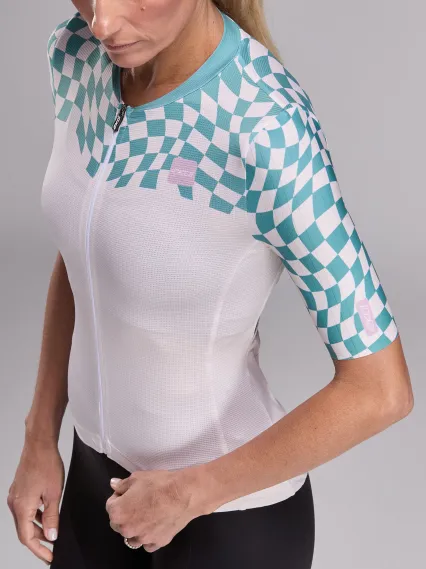 Maillot femme EKOI Perf CHECKS Beige