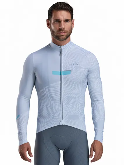 Maillot manches longues EKOI Perf GRAPHIC Blanc