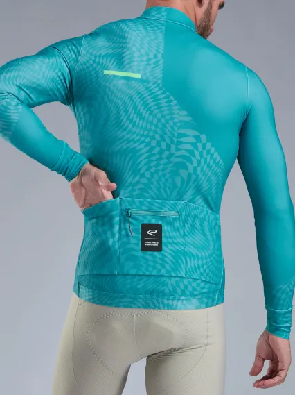 Maillot manches longues EKOI Perf GRAPHIC Vert Azur