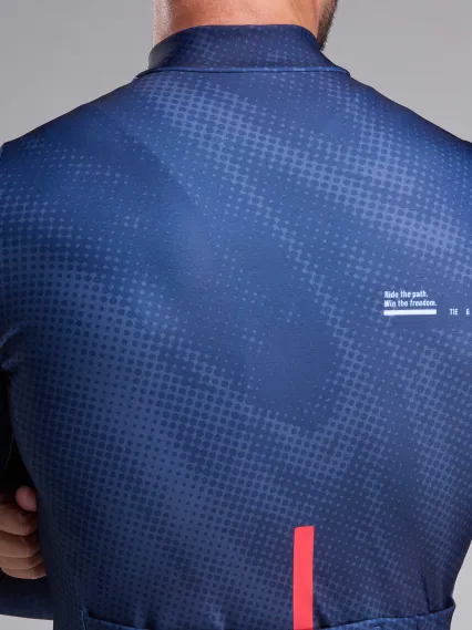 Maillot manches longues EKOI Perf TIE & DYE Marine