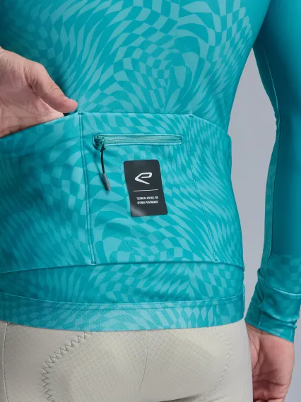 Maillot manches longues EKOI Perf GRAPHIC Vert Azur