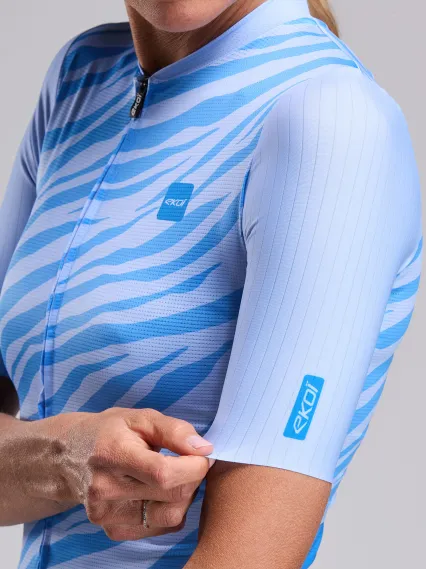 Maillot femme EKOI Perf ZEBRA Bleu