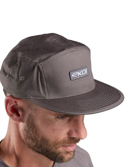 Casquette Lifestyle EKOI 5 PANEL Grise