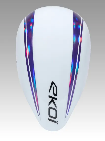 Casque EKOI Racing PURE AERO Mirror Cat2 Blanc Holo Violet